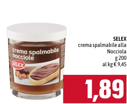 Selex Crema spalmabile alla nocciola g 200