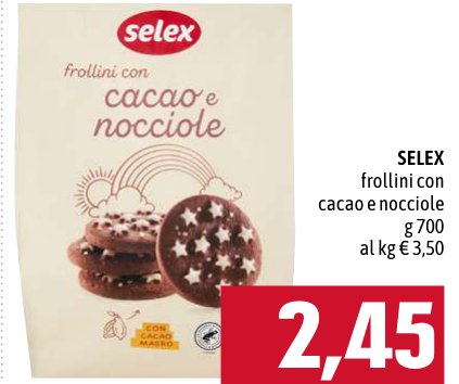 Selex Frollini con cacao e nocciole g 700