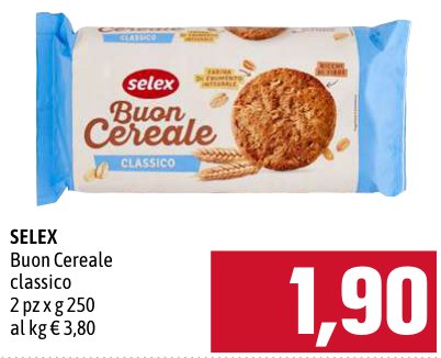 Selex Buon Cereale classico, 2 pezzi da 250 g