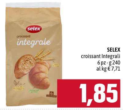 Selex Croissant integrali, 6 pezzi, 240 g