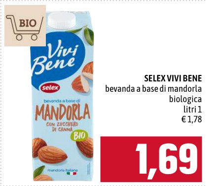 Selex Vivi Bene Bevanda a base di mandorla biologica 1 litro