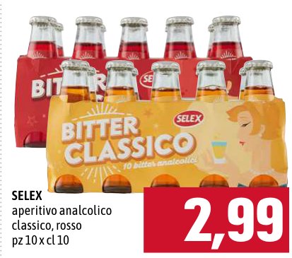 Aperitivo analcolico classico, rosso 10 x 10 cl