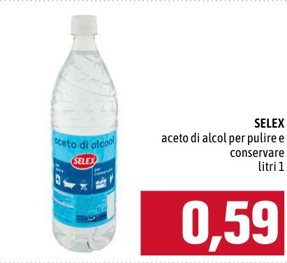 Aceto di alcol per pulire e conservare, 1 litro