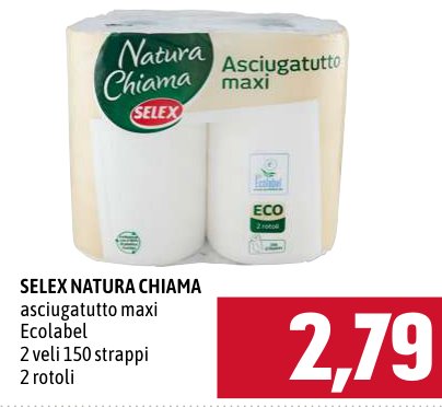 Asciugatutto maxi Ecobal, 2 veli, 150 strappi, 2 rotoli
