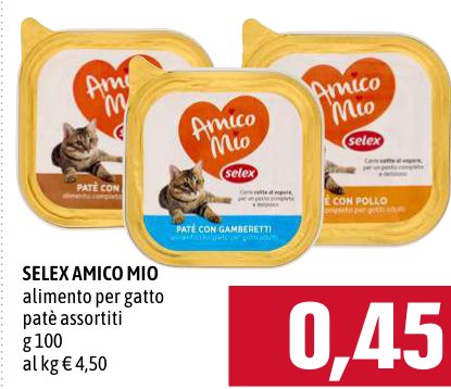 Alimento per gatto paté assortiti 100 g
