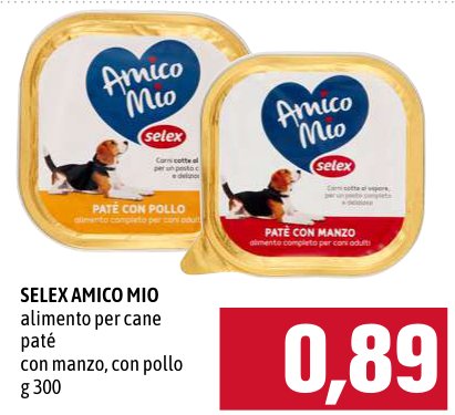 Alimento per cane paté con manzo e con pollo 300 g