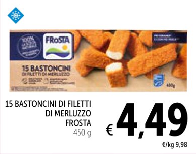 15 Bastoncini di Filetti di Merluzzo