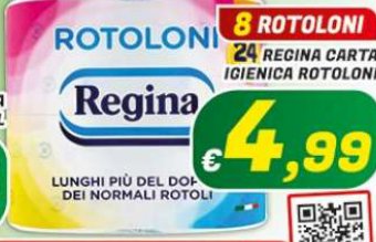 Carta igienica Rotoloni Regina 8 rotoloni