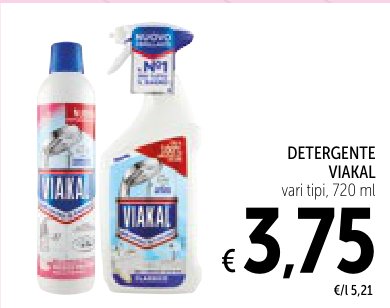 Detergente Viakal, vari tipi, 720 ml