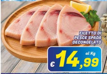 Filetto di pesce spada decongelato