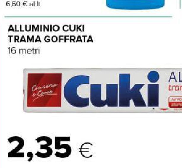 Alluminio Cuki trama goffrata 16 metri