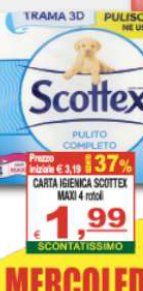 Carta igienica Pulito Completo 4 rotoli