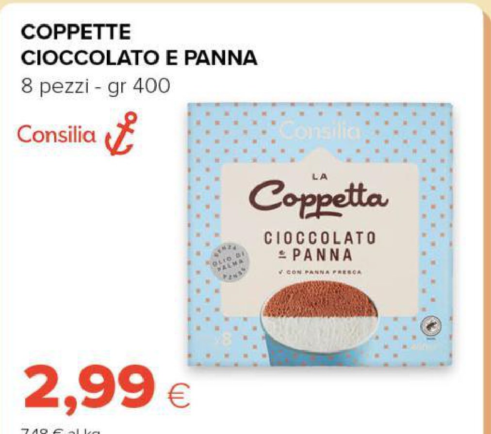 Copette Cioccolato e Panna