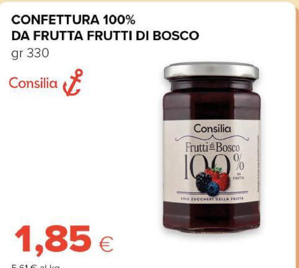 Confettura 100% da frutta Frutti di bosco 330 g