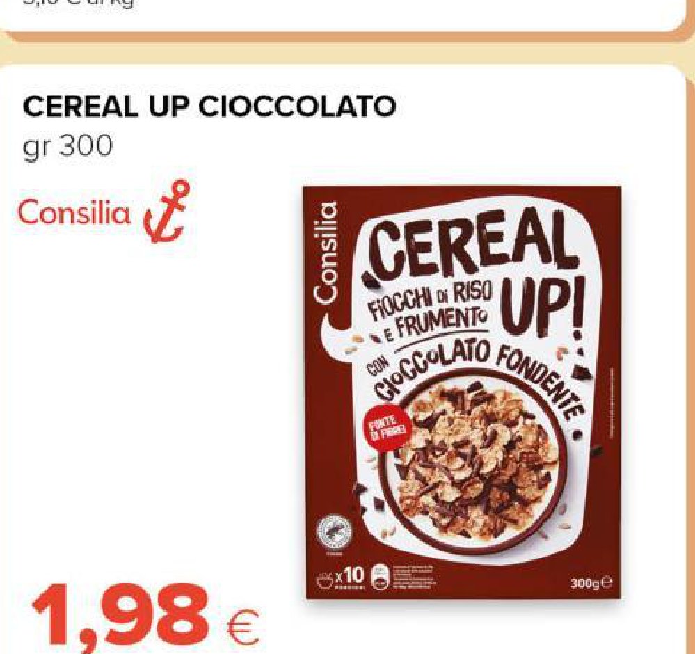 Cereal UP Cioccolato 300 g
