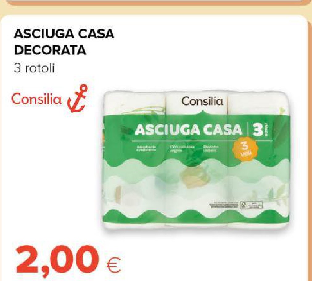 Asciuga Casa decorata 3 rotoli