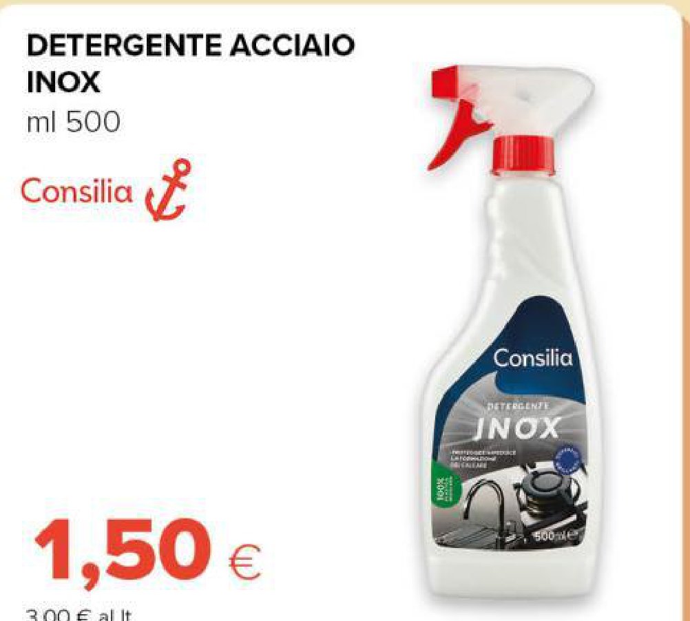 Detergente acciaio inox 500 ml