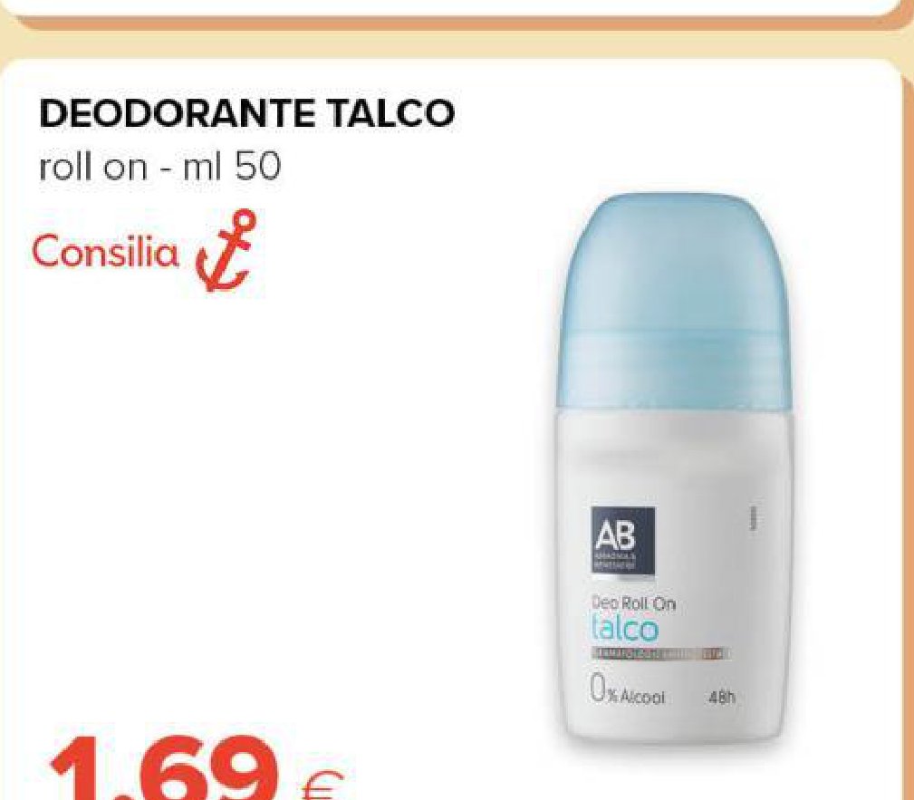Deodorante Talco roll on 50 ml