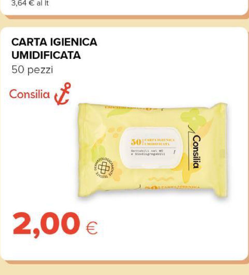 Carta igienica umidificata 50 pezzi