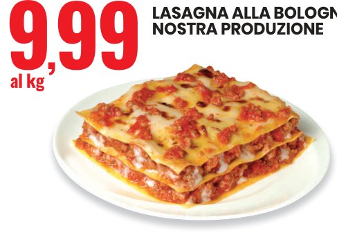 Lasagna alla bolognese nostra produzione