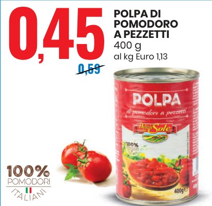 Polpa di pomodoro a pezzetti