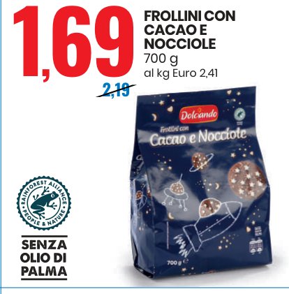Frollini con cacao e nocciole 700 g