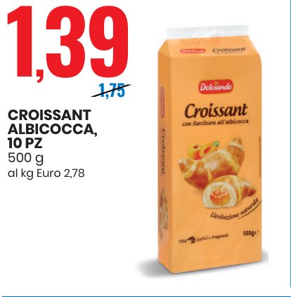 Croissant albicocca, 10 pezzi 500 g