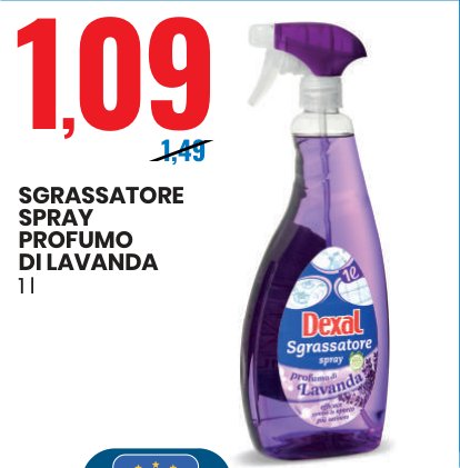 Sgrassatore spray profumo di lavanda 1 l