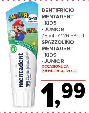 Dentifricio Mentadent Kids Junior