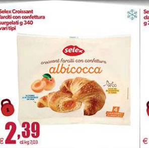 Croissant farciti con confettura vari tipi g 340