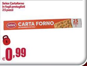 Carta forno in fogli pretagliati, 25 pezzi