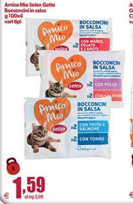 Bocconcini in salsa g 100x4 vari tipi
