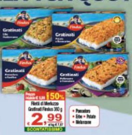 Filetti di Merluzzo Gratinati 380 g
