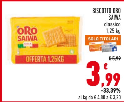 Biscotto Oro Saiwa classico