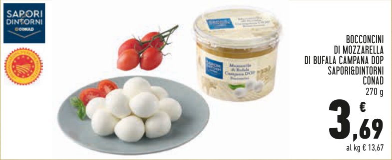 Bocconcini di mozzarella di bufala campana DOP