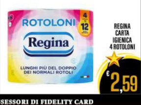 Carta igienica Regina 4 rotoloni