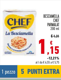 Besciamella Chef Parmalat, 200 ml