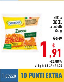 Zucca Orogel a cubetti, 450 g