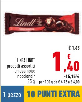 Linea Lindt prodotti assortiti 35 g