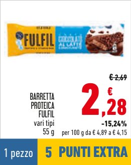 Barretta proteica Fulfil vari tipi 55 g
