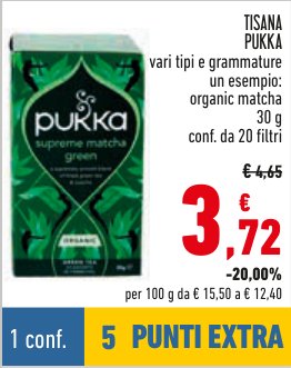 Tisana Pukka Organic Matcha, confezione da 20 filtri