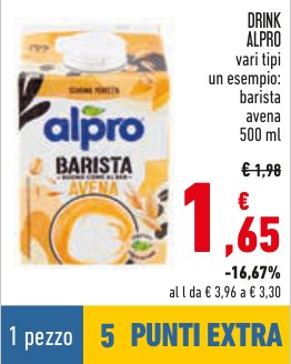 Drink vegetale avena Barista 500 ml
