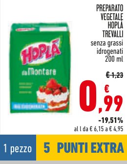 Preparato vegetale Hoplà Trevalli senza grassi idrogenati 200 ml