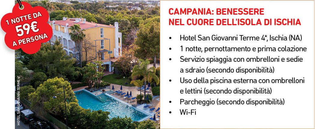 Campania: benessere nel cuore dell'isola di Ischia – 1 notte da 59€ a persona