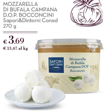Mozzarella di bufala campana D.O.P. bocconcini 270 g