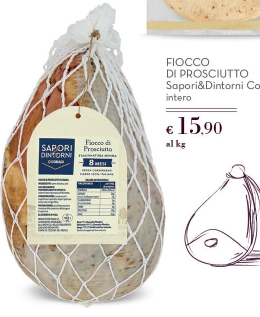 Fiocco di prosciutto intero