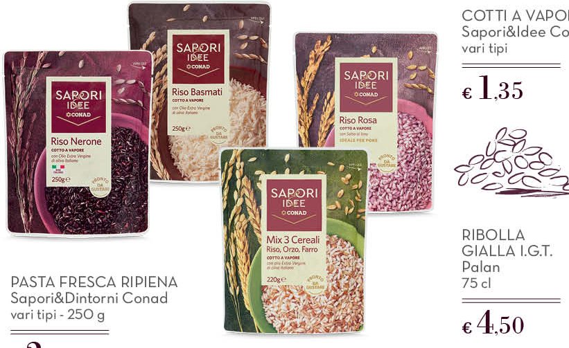Cotti a vapore – Riso Nerone, Riso Basmati, Riso Rosa e Mix 3 Cereali