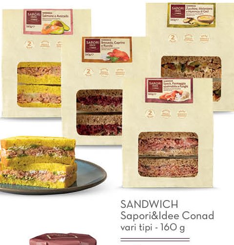 Sandwich vari tipi 160 g