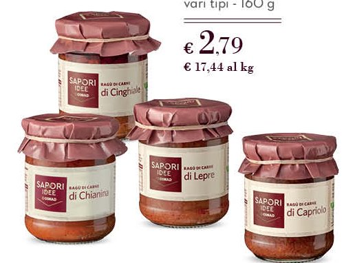 Ragù di carne vari tipi 180 g
