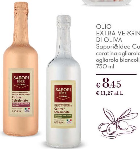 Olio extra vergine di oliva coratina ogliarola leccino/ogliarola biancolilla taggiasca 750 ml